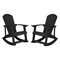 Flash Furniture 2 PK Black Poly Resin Adirondack Rocking Chairs JJ-C14705-BK-2-GG - alternate 8